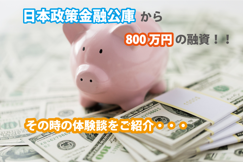 日本政策金融公庫から800万円の融資を受けた事例 