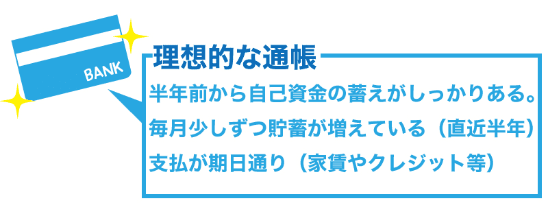 預金通帳次第で、融資を受けられるか決まります!