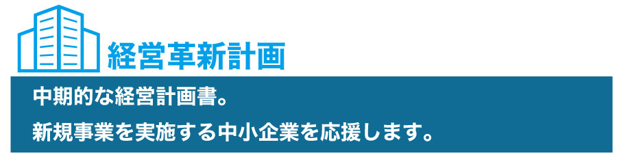 新規事業を開始!経営革新計画を作成しよう!
