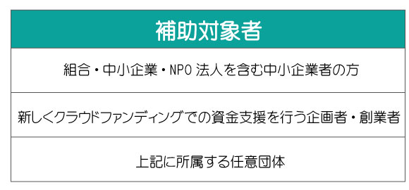 クラウドファンディングの企画者へ支援を行う。千葉県の活用補助金について。